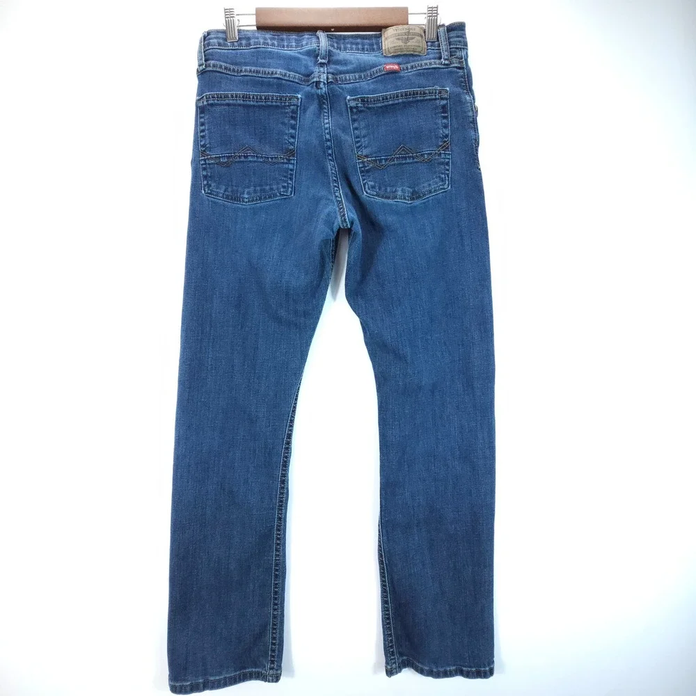 Wrangler Slim Straight Jeans Mens 32x30‎ Blue Streetwear Skate Denim Pants